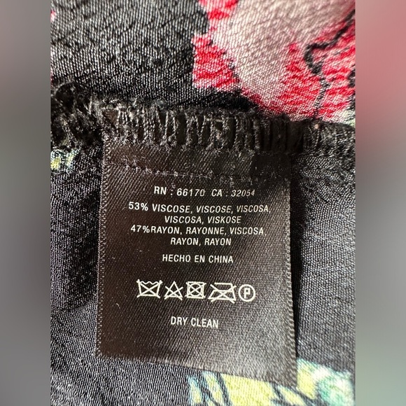 Maeve by Anthropologie Floral Black Dress with 3/4 Sleeves- size Small - Picture 6 of 8